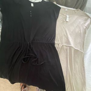 coverups size large 2 pc cotton  new black